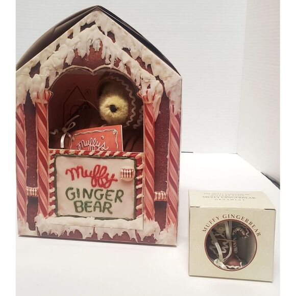 Muffy Ginger Bear Boxed 1992 Plush & Vanderbear Muffy Ginger Bear Ornament Boxed - Picture 3 of 11